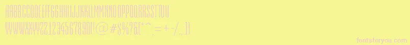 EmpirialRegular Font – Pink Fonts on Yellow Background
