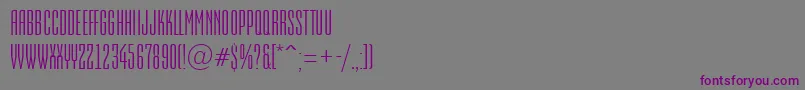 フォントEmpirialRegular – 紫色のフォント、灰色の背景