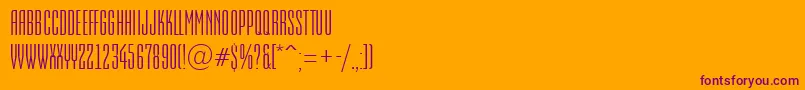 EmpirialRegular Font – Purple Fonts on Orange Background