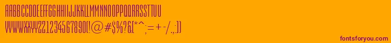 EmpirialRegular-Schriftart – Violette Schriften auf orangefarbenem Hintergrund