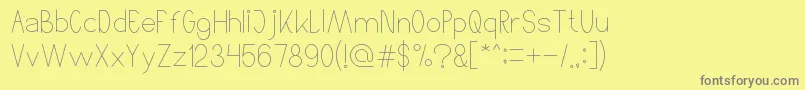 HighThinLight Font – Gray Fonts on Yellow Background