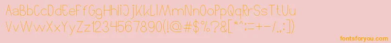 HighThinLight Font – Orange Fonts on Pink Background