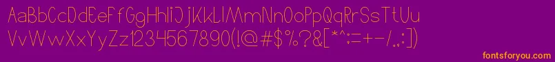 HighThinLight Font – Orange Fonts on Purple Background