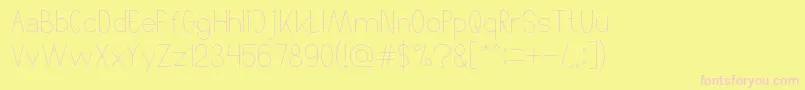 HighThinLight Font – Pink Fonts on Yellow Background