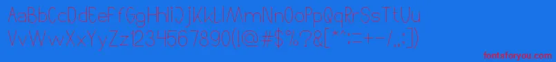 HighThinLight Font – Red Fonts on Blue Background