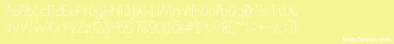 HighThinLight Font – White Fonts on Yellow Background