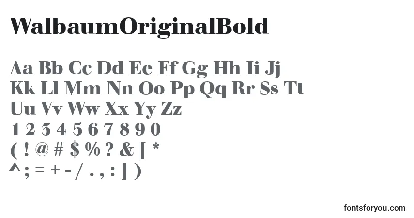 Czcionka WalbaumOriginalBold – alfabet, cyfry, specjalne znaki