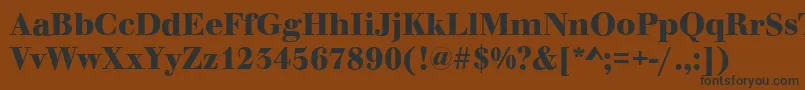 WalbaumOriginalBold Font – Black Fonts on Brown Background