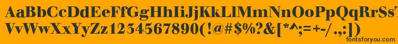 WalbaumOriginalBold Font – Black Fonts on Orange Background