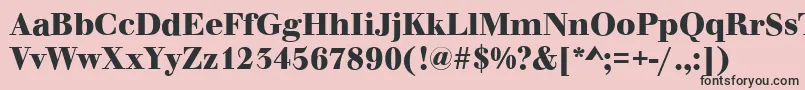 WalbaumOriginalBold Font – Black Fonts on Pink Background