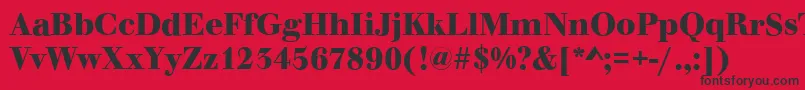 WalbaumOriginalBold Font – Black Fonts on Red Background