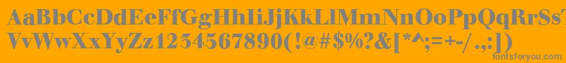 WalbaumOriginalBold-Schriftart – Graue Schriften auf orangefarbenem Hintergrund