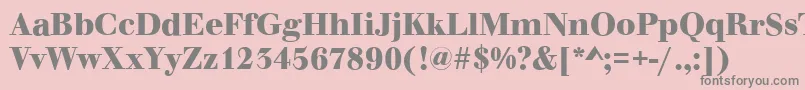 WalbaumOriginalBold Font – Gray Fonts on Pink Background