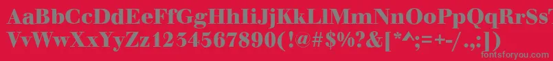 WalbaumOriginalBold Font – Gray Fonts on Red Background