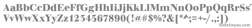 フォントWalbaumOriginalBold – 白い背景に灰色の文字