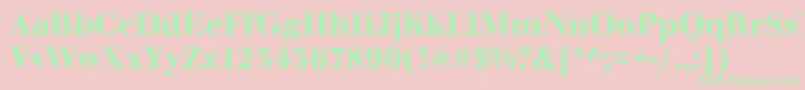 WalbaumOriginalBold Font – Green Fonts on Pink Background