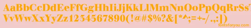 WalbaumOriginalBold Font – Orange Fonts on Pink Background