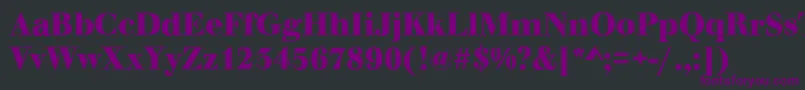 Шрифт WalbaumOriginalBold – фиолетовые шрифты на чёрном фоне