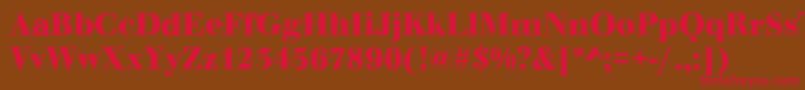 WalbaumOriginalBold Font – Red Fonts on Brown Background