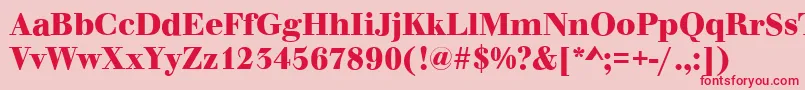 WalbaumOriginalBold Font – Red Fonts on Pink Background