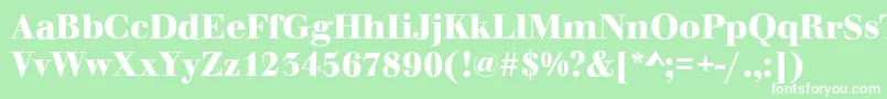 WalbaumOriginalBold Font – White Fonts on Green Background