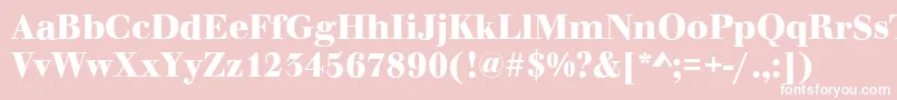 WalbaumOriginalBold Font – White Fonts on Pink Background