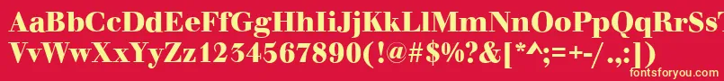 WalbaumOriginalBold Font – Yellow Fonts on Red Background