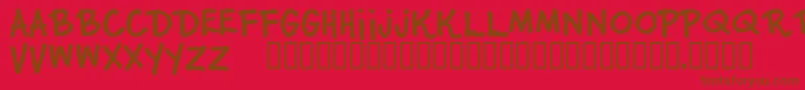 フォントJuniorStar – 赤い背景に茶色の文字