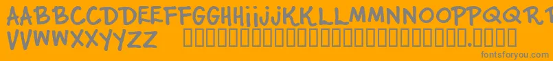 JuniorStar Font – Gray Fonts on Orange Background