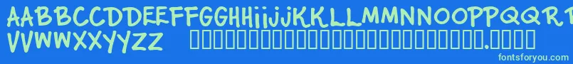 JuniorStar Font – Green Fonts on Blue Background