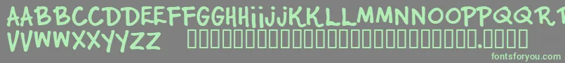 JuniorStar Font – Green Fonts on Gray Background