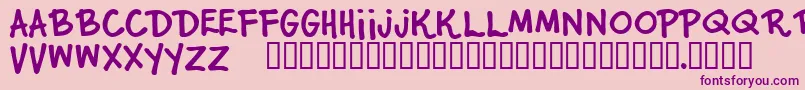 JuniorStar Font – Purple Fonts on Pink Background