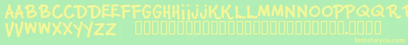 Police JuniorStar – polices jaunes sur fond vert