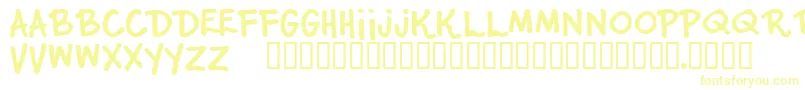 JuniorStar Font – Yellow Fonts on White Background