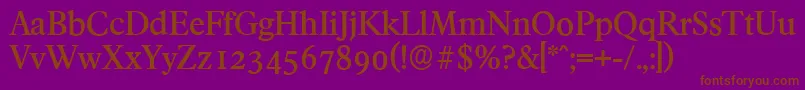 Шрифт FranciscoserialMediumRegular – коричневые шрифты на фиолетовом фоне