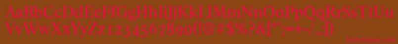 FranciscoserialMediumRegular Font – Red Fonts on Brown Background