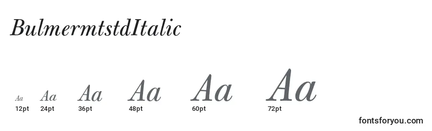 Размеры шрифта BulmermtstdItalic