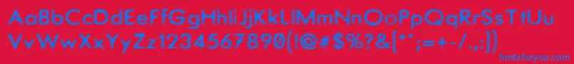 UponRequest Font – Blue Fonts on Red Background