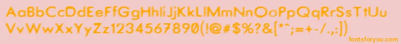 UponRequest Font – Orange Fonts on Pink Background