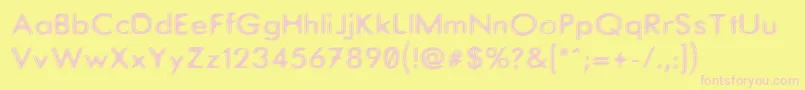 UponRequest Font – Pink Fonts on Yellow Background