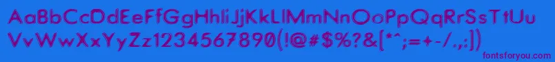 UponRequest Font – Purple Fonts on Blue Background