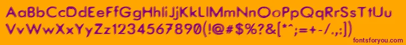 UponRequest Font – Purple Fonts on Orange Background