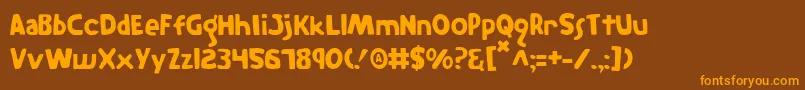 Шрифт Therifv2 – оранжевые шрифты на коричневом фоне