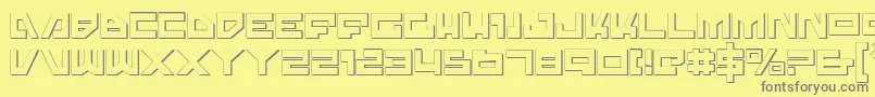 フォントTrajias – 黄色の背景に灰色の文字