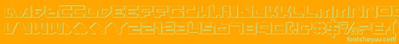 Trajias Font – Green Fonts on Orange Background