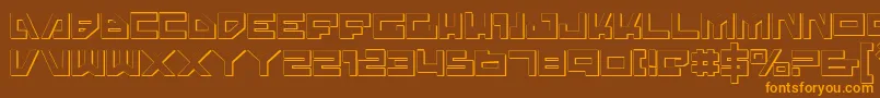 Trajias Font – Orange Fonts on Brown Background