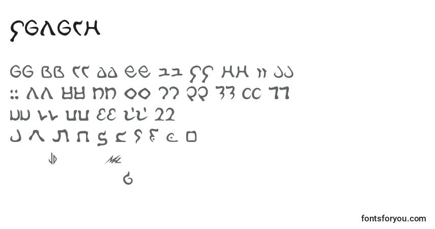 Шрифт Galach – алфавит, цифры, специальные символы