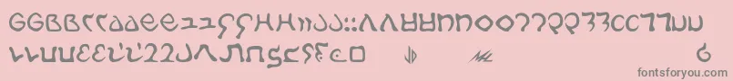 Galach-Schriftart – Graue Schriften auf rosa Hintergrund