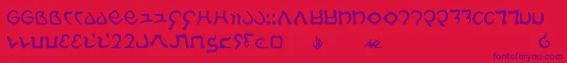 Galach Font – Purple Fonts on Red Background
