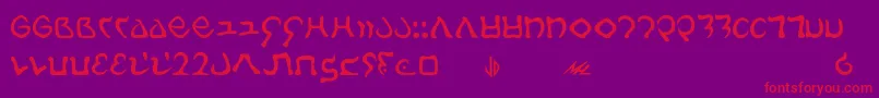 Galach Font – Red Fonts on Purple Background